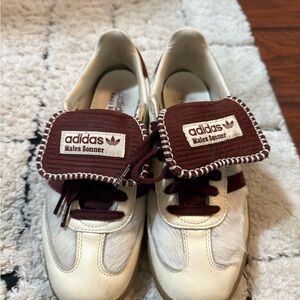 Wales Bonner Cream and Marroon Athletic Shoes